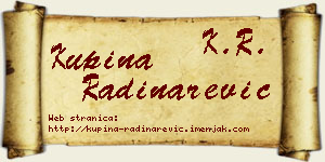 Kupina Radinarević vizit kartica